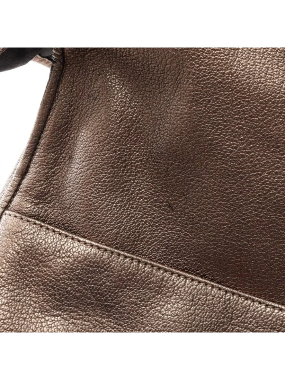 Loewe Shoulder Bag Anagram Metallic Maia 2-Way Champagne Gold Leather